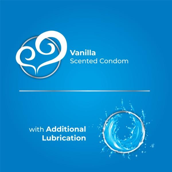 Skore Vanilla Scented with additional Lubrication Condoms - Blues 10's - Plain/Flavoured Condoms