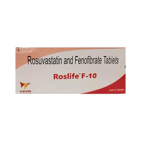 ROSLIFE F 10mg Tablet 10's - High Cholesterol-Dys