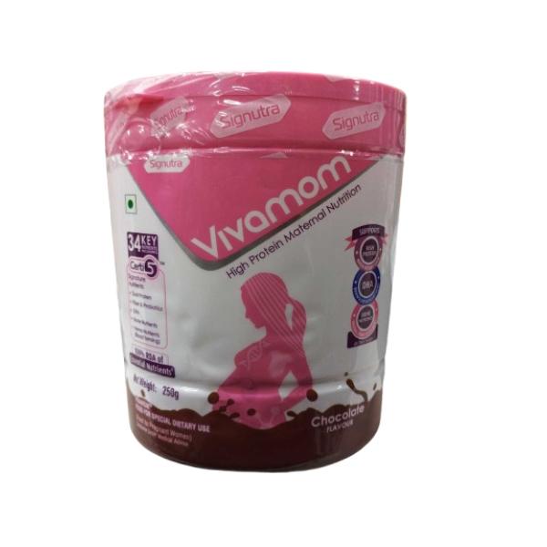 Netmeds | Vivamom High Protein Maternal Nutrition Supplement Powder - Chocolate Flavour (Jar) 250 g