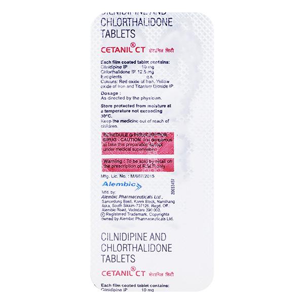 Cetanil CT Tablet 10'S - Hypertension-Cal