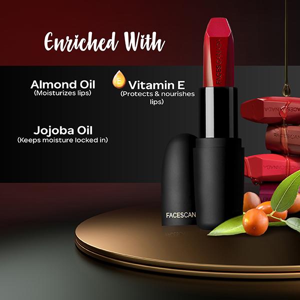 Faces Canada Festive Glam - Weightless Matte Lipstick - Hot Plum & Fuschia Wave 4.5gm each 2's - Lipsticks