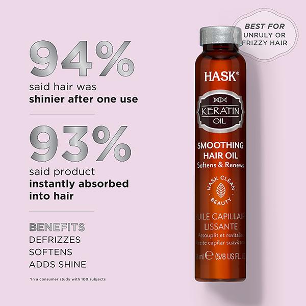 Hask Keratin Smoothing Hair Oil 18 ml - Hair Oils