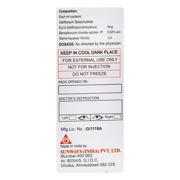 Gatsun Forte Eye Drops 5ml - Eye Infections-Eaa