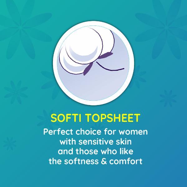 Bella Perfecta Ultra Night Sanitary Napkins Covered with Extra Soft 14's (XXL) - Sanitary Napkins