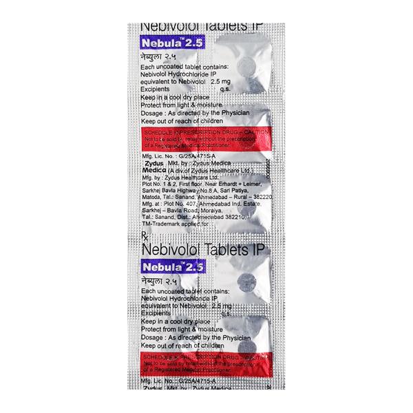 Nebula 2.5mg Tablet 10'S - Hypertension-Bet