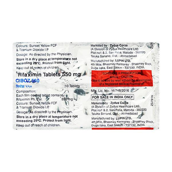 Ciboz 550mg Tablet 10'S - Bacterial Infections-OAB