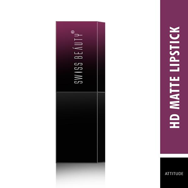 Swiss Beauty HD Matte Lipstick - (Attitude) 3.5 gm - Lipsticks