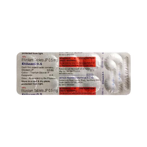 Etilaam 0.5mg Tablet 10'S - Anxiety-Anx
