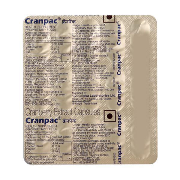 Cranpac Capsule 15'S - Supplements-Ent