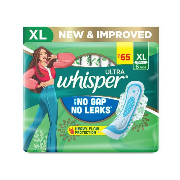 Netmeds | Whisper Ultra Heavy Flow Protection XL (280mm) 6's