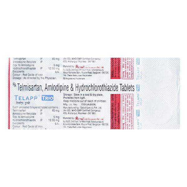 TELAPP TRIO 40mg Tablet 10's - Hypertension-Ana