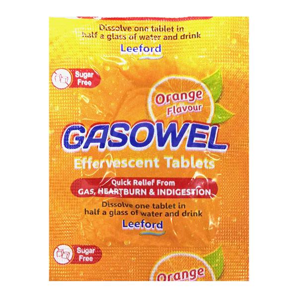 Netmeds | GASOWEL SUGAR FREE ORANGE FLAVOUR Effervescent Tablet 2's