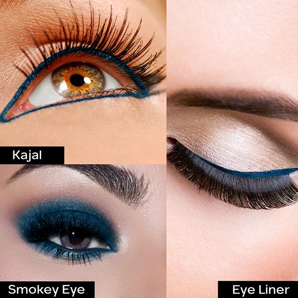 Faces Canada Ultime Pro Intense Gel Kajal With Smudger & Sharpener - Blue 1.2 gm - Kajal & Kohls