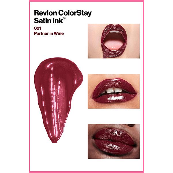 Revlon Colorstay Satin Ink Liquid Lip Color - 021 Partner In wine 5ml - Lipsticks