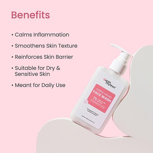 Earth Rhythm Gentle Cream Face Wash 150 gm - Face Wash & Cleansers