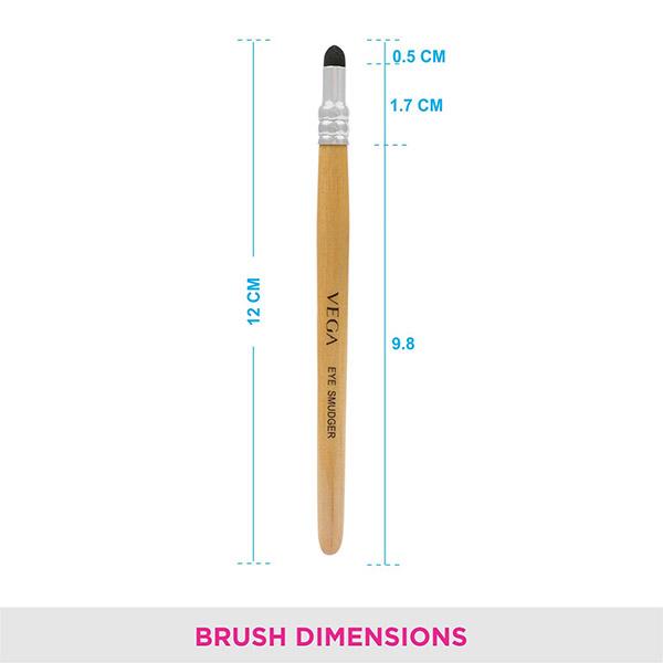 Vega Smudger Brush, Wooden Color (VC2EV-22) 2's - Face Brush
