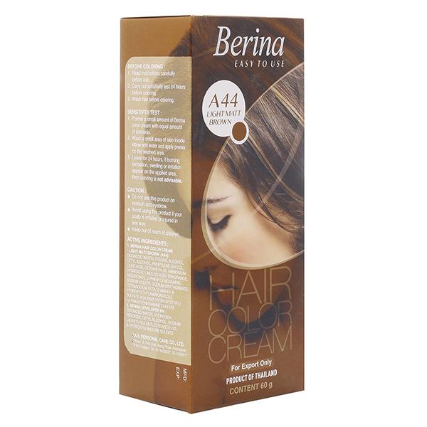 Netmeds | Berina A44 Light Matt Brown Hair Color Cream 60 gm