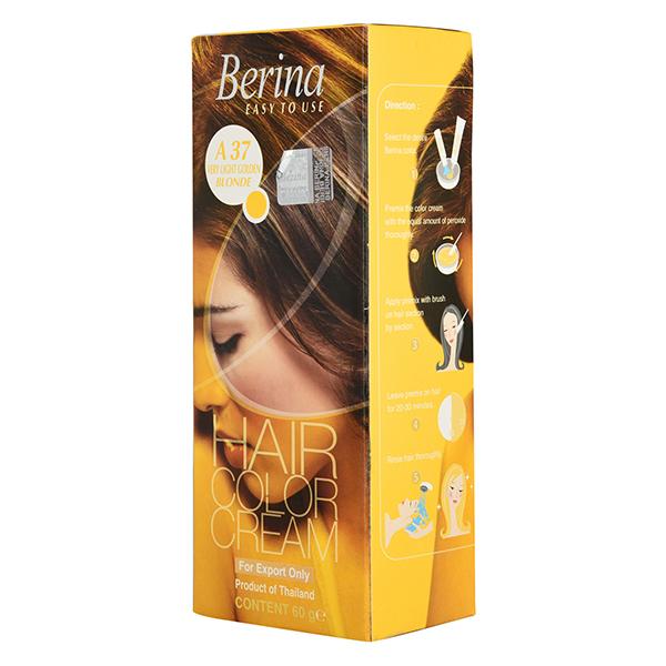 Berina A37 Very Light Golden Blonde Hair Color Cream 60 gm - Crème