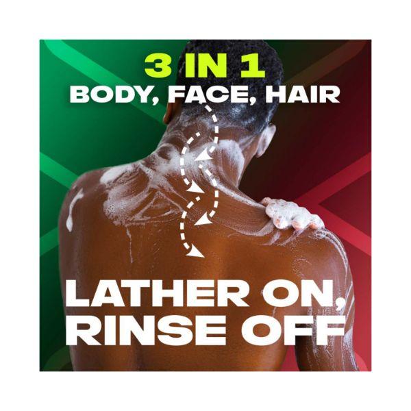 Axe Africa 3 In 1 Body Face & Hair Wash for Men 250 ml - Shower Gels & Body Wash