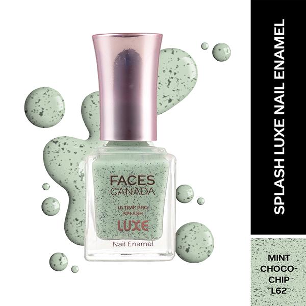 Netmeds | Faces Canada Ultime Pro Splash Luxe Nail Enamel - Mint Chocochip (L62) 12 ml