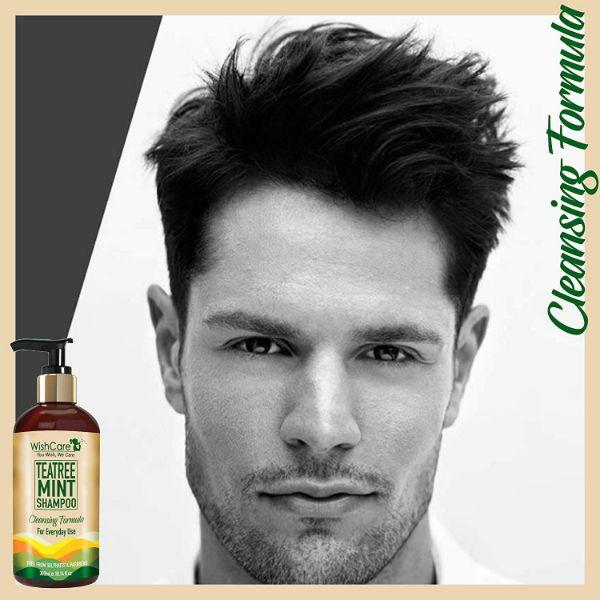 WishCare Tea Tree Mint Shampoo - Anti Dandruff Shampoo - Cleansing Formula 300 ml - Shampoos