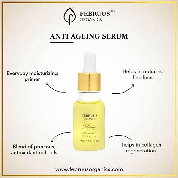 Februus Organics Anti Aging Face Serum - Infinity 15 ml - Breast Pads & Shields