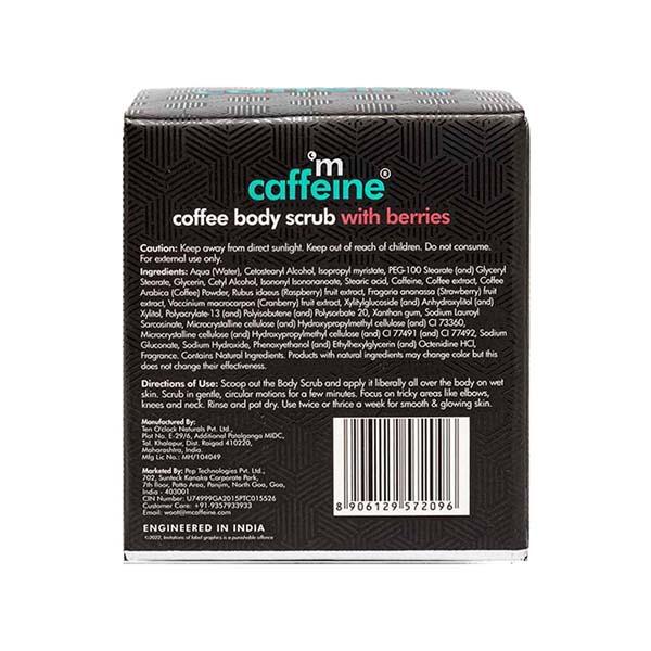 Mcaffeine Coffee Body Scrub With Berries 100 gm - Scrubs & Exfoliants