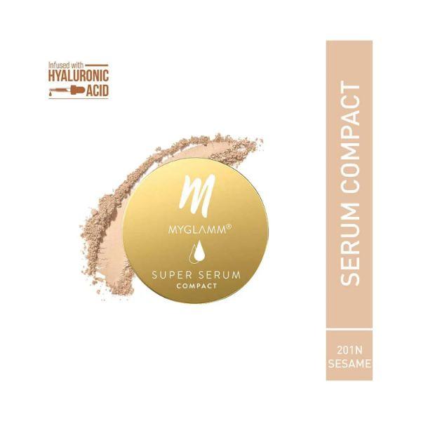 Netmeds | MyGlamm Super Serum Compact With Hyaluronic Acid-201N Sesame 9gm