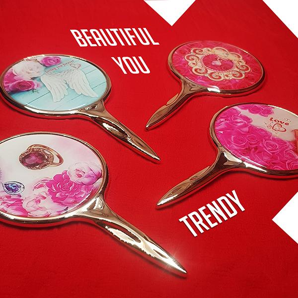 Majestique Handheld Mirror With Handle, Perfect for Vanity, Decorative and Travel Use - Multicolor 1's - Others