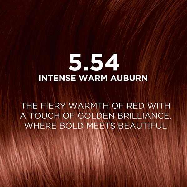 L'Oreal Paris Excellence Fashion Highlights Hair Color, with Color-Boost Technology 5.54 Intense Warm Auburn 172ml - Crème