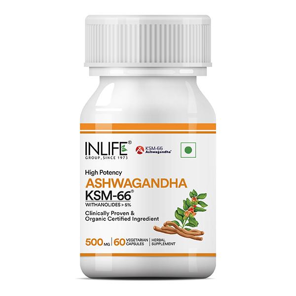 Netmeds | INLIFE High Potency Ashwagandha KSM-66 500mg Capsules 60's