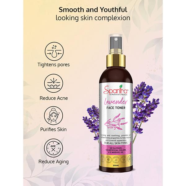 Spantra Lavender Facial Skin Toner 200 ml - Toners