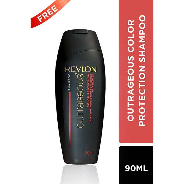 Revlon Colorsilk Hair Color With Keratin 3D Color No Ammonia - 1N Black 90.8ml + Free Outrageous Shampoo 90ml 1's - Crème