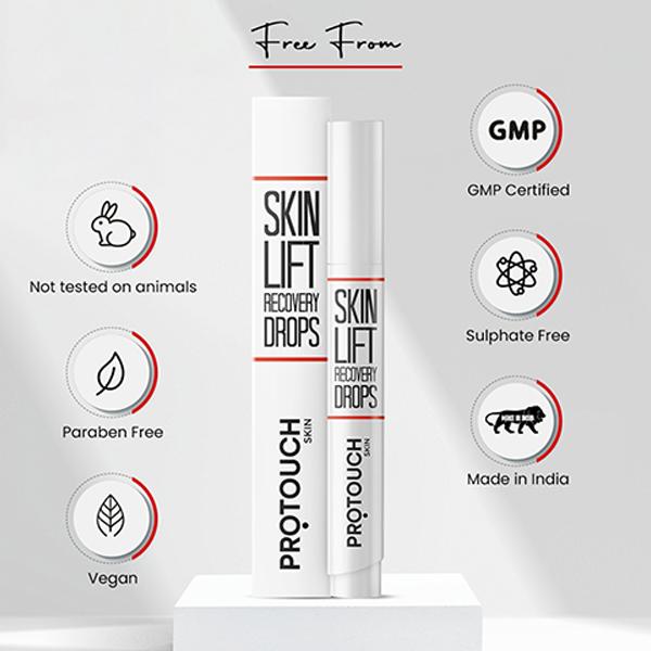 Protouch Skin Lift Recovery Drops with Retinol and Korean Kombaucha, Prevents Wrinkle and Age Protect for Firm and Radiant skin 6ml - Dark Circle & Wrinkle Busters