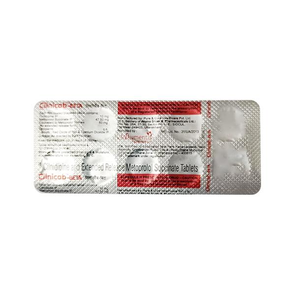 Cilnicab Beta 10/50mg Tablet 10'S - Hypertension-Cal