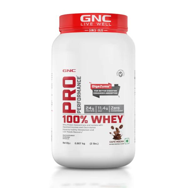 Netmeds | GNC Pro Performance 100% Whey Protein Powder - Cafe Mocha 0.907 kg