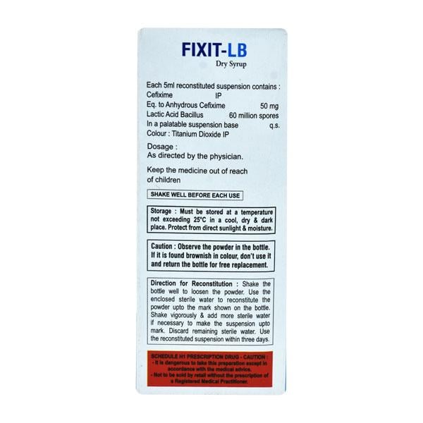 FIXIT LB Dry Syrup 30ml - Bacterial Infections-Cep