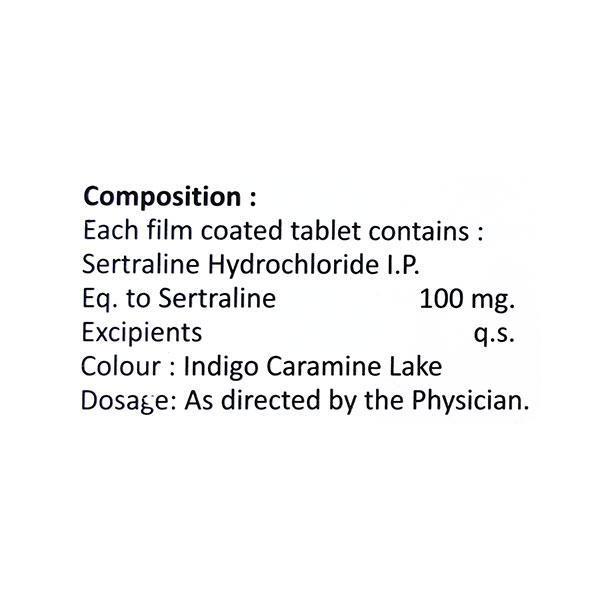 SERTIN 100MG TABLET 10'S - Depression-Ant