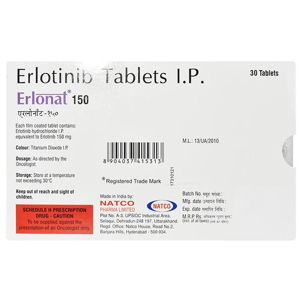 Erlonat 150mg Tablet 30'S - Cancer Oncology-Tar