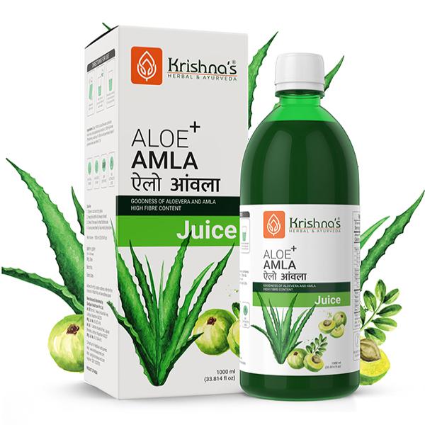 Netmeds | Krishna's Herbal & Ayurveda Aloe+Amla Juice 1000 ml