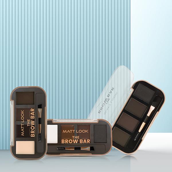 Matt Look The Brow Bar Eyeshadow & Eyebrow Enhancer Palette With Extereme Pigmented Matt Colors, Soft-01 8 gm - Kajal & Kohls