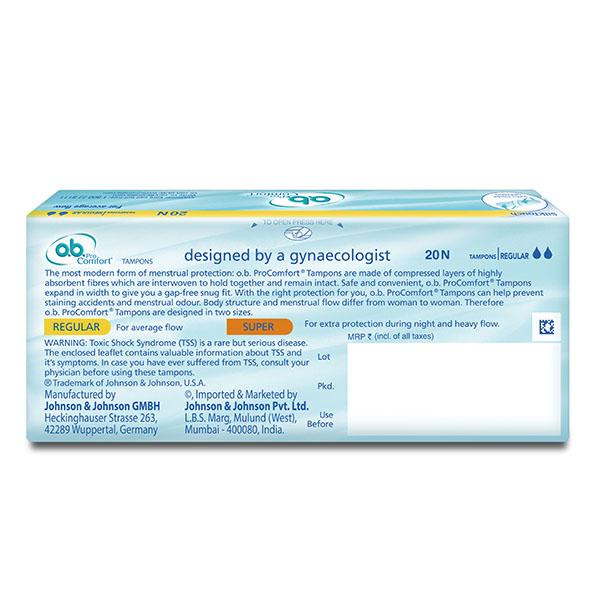 Ob Tampons For Average Flow 20'S - Tampons