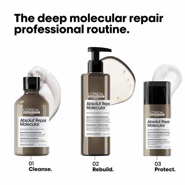 L'Oreal Professionnel Absolut Repair Molecular Sulfate-Free Deep Repairing Shampoo for Damaged Hair 300 ml - Shampoos