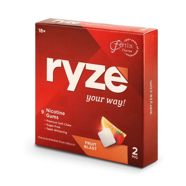 Ryze 2 mg Nicotine Gums - Fruit Blast 9's - Nicotine Gums/Lozenges