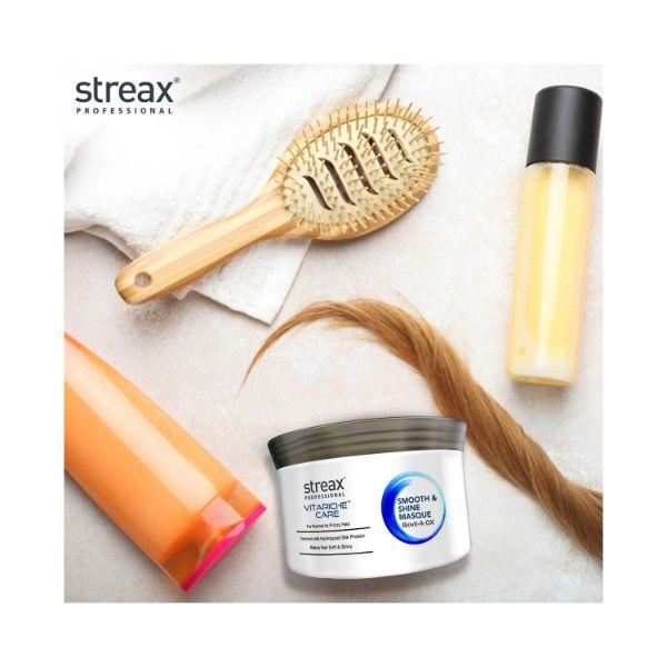 Streax Professional Vitariche Care Smooth & Shine Masque 200 gm - Conditioners