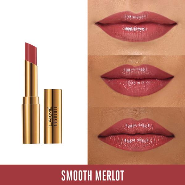 Lakme Absolute Argan Oil Lip Color In Smooth Merlot 3.4 Gm - Lipsticks