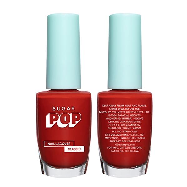 SUGAR POP Nail Lacquer 18 Red Rum 10 ml - Nail Polish