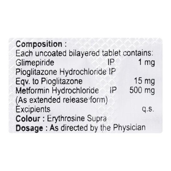 ACCUGLIM MP 1MG TABLET 10'S - Diabetes-Ant