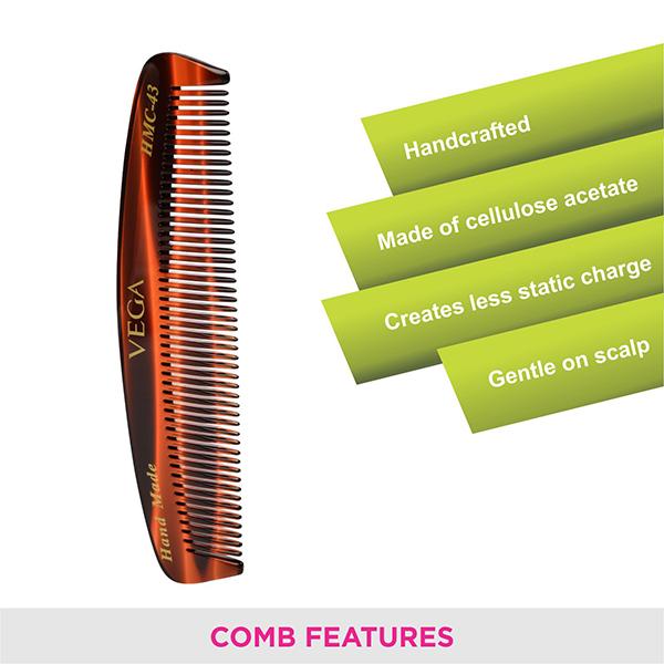 Vega Pocket Comb (HMC - 43) 22 gm - Hair Combs