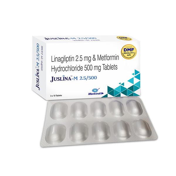 JUSLINA M 2.5/500 Tablet 10's - Diabetes-Ant
